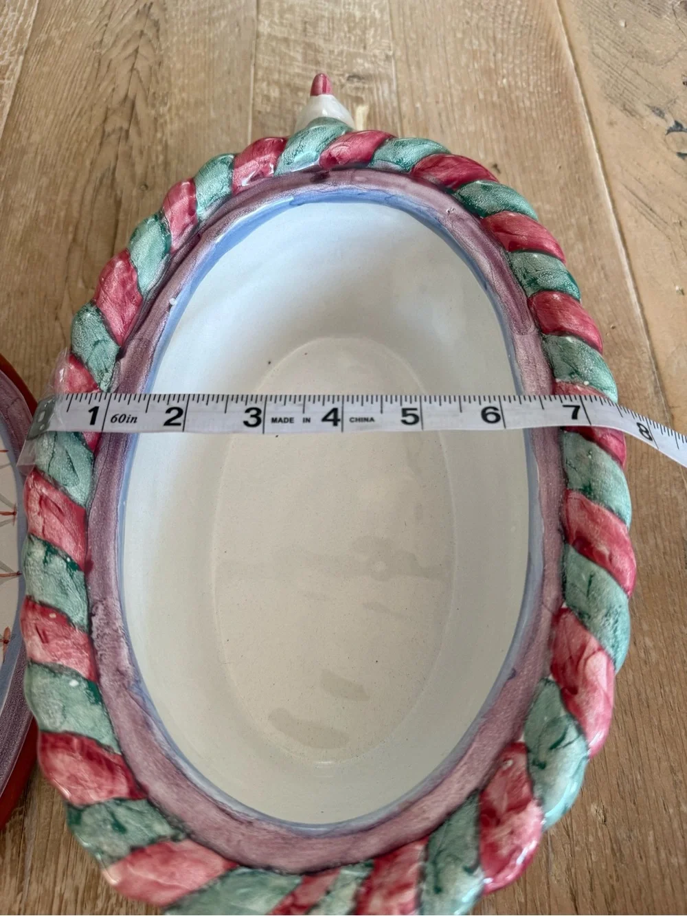 MacKenzie-Childs Piccadilly double-chicken covered casserole dish vintage
